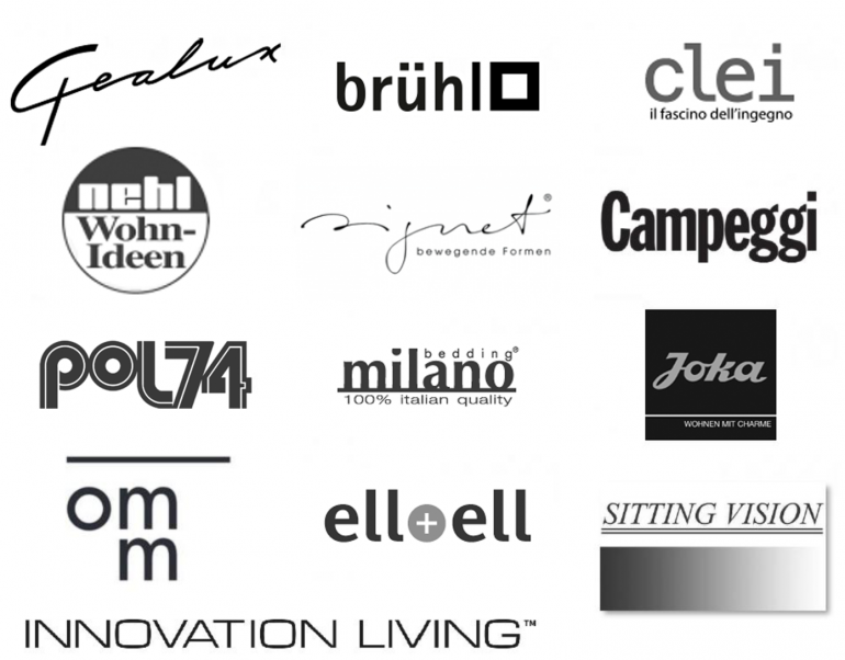 Firmenlogos der Moebelhersteller